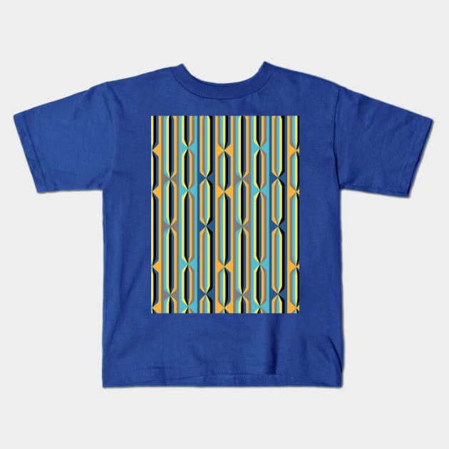 Modern Geometric Abstract Art Kids T-Shirt by Designoholic